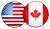 Canada US Flags