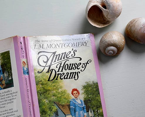 Anne of Green Gables book on table of Summerside Inn Bed and Breakfast