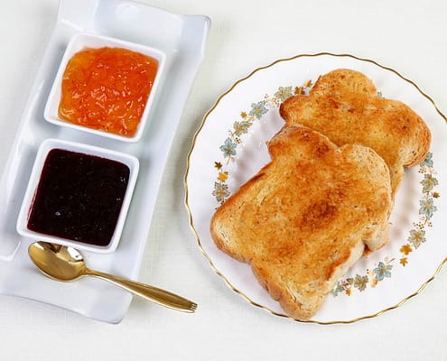 Toast and jams at Summerside Inn Bed and Breakfast